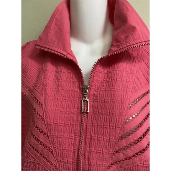 Great Cavalier Bomber Pink Lightweight Textured Jacket~S ~ Vintage Rare - Picture 2 of 7